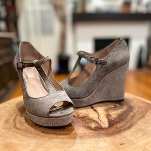 Vince Camuto Gray Suede 4 in Wedge